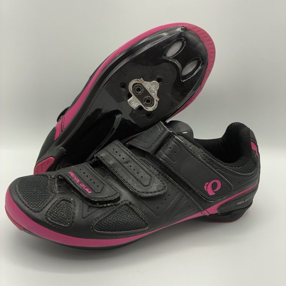 Pearl Izumi 15214005 Women Select Road III 3 Black Pink Cycling Shoes Clips US 8